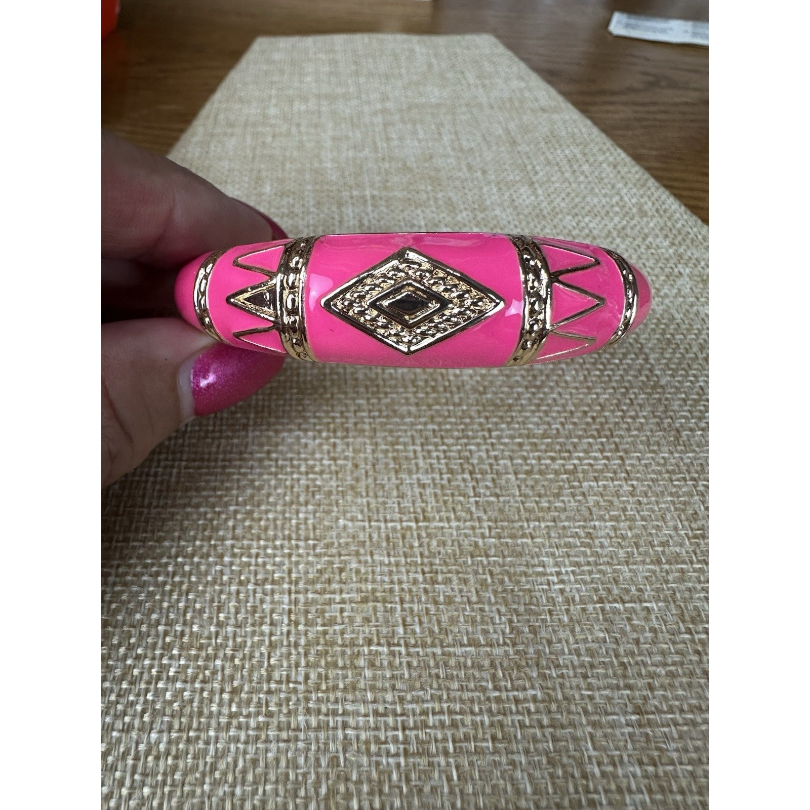 Sequin Nordstrom Multicolor Gold Tone Statement Enamel Bangle Bracelet # 262
